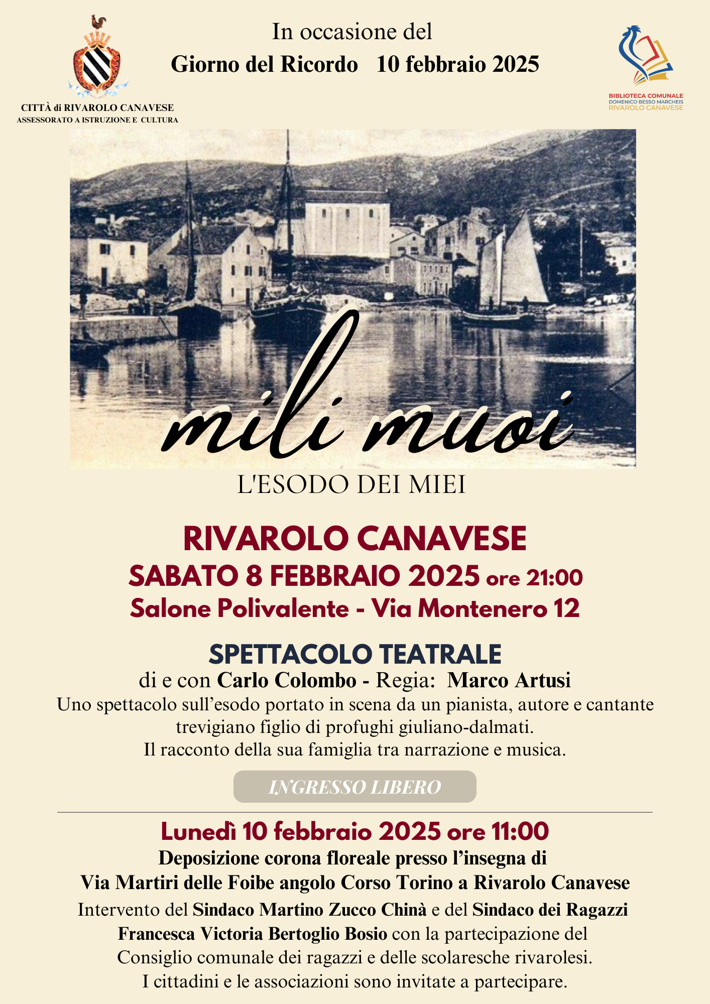 RIVAROLO CANAVESE - Giorno del Ricordo