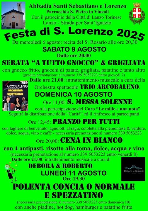 LANZO - Festa di San Lorenzo