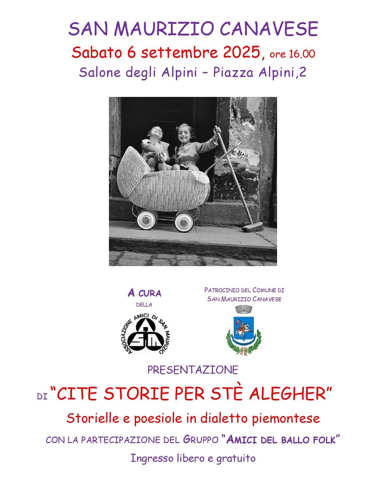 SAN MAURIZIO CANAVESE - Cite storie per stè alegher