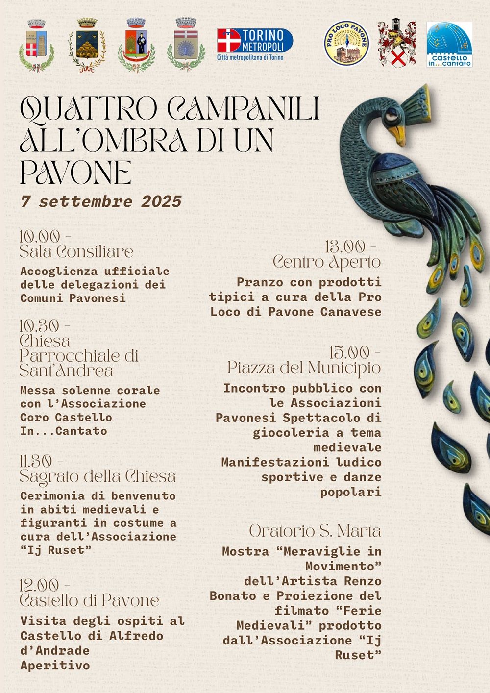 PAVONE CANAVESE - Quattro campanili all'ombra di un Pavone
