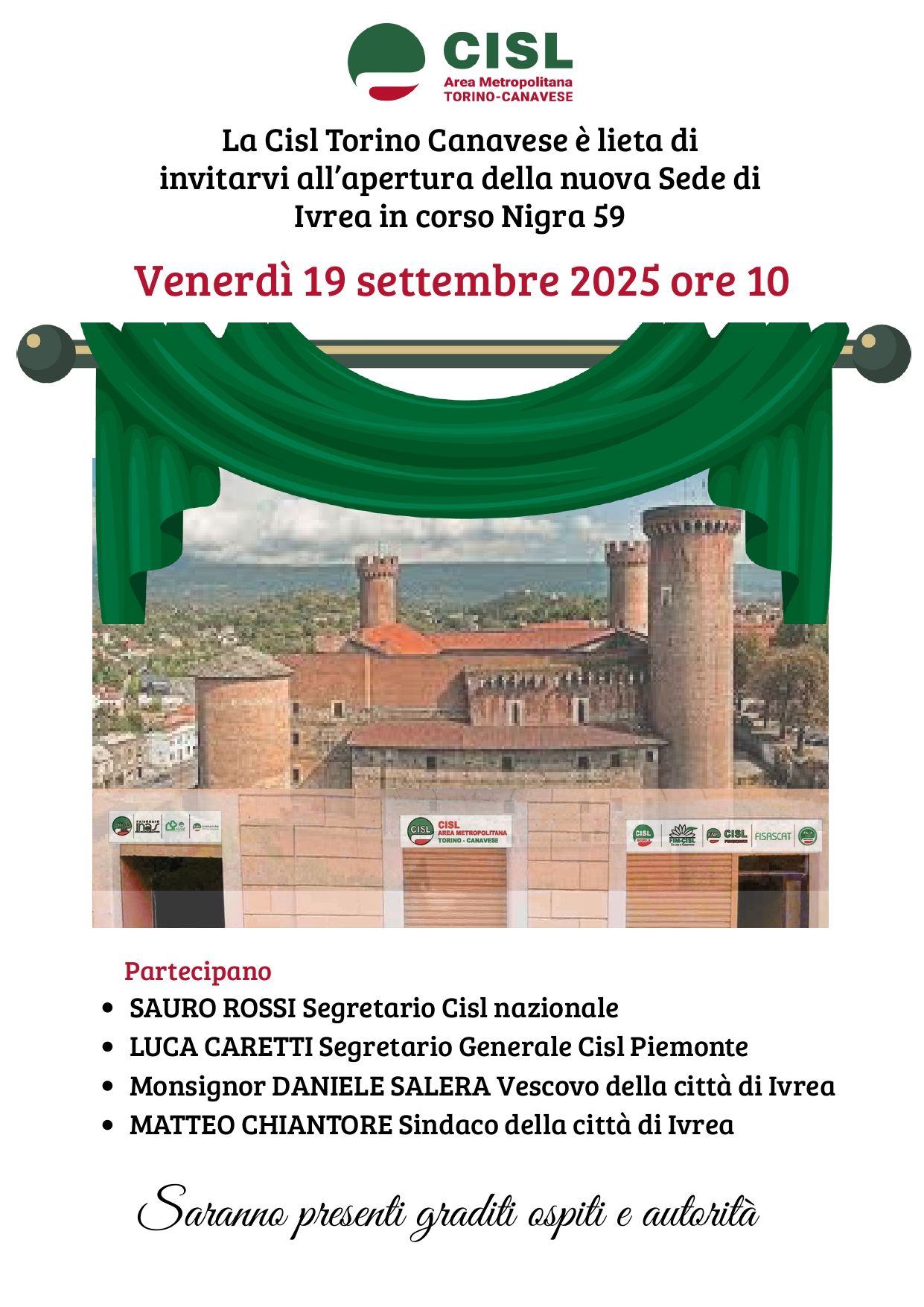 IVREA - Inaugurazione nuova sede Cisl