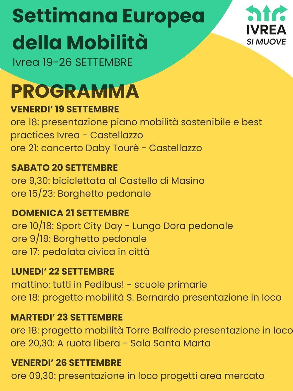 IVREA - Settimana europea della mobilità