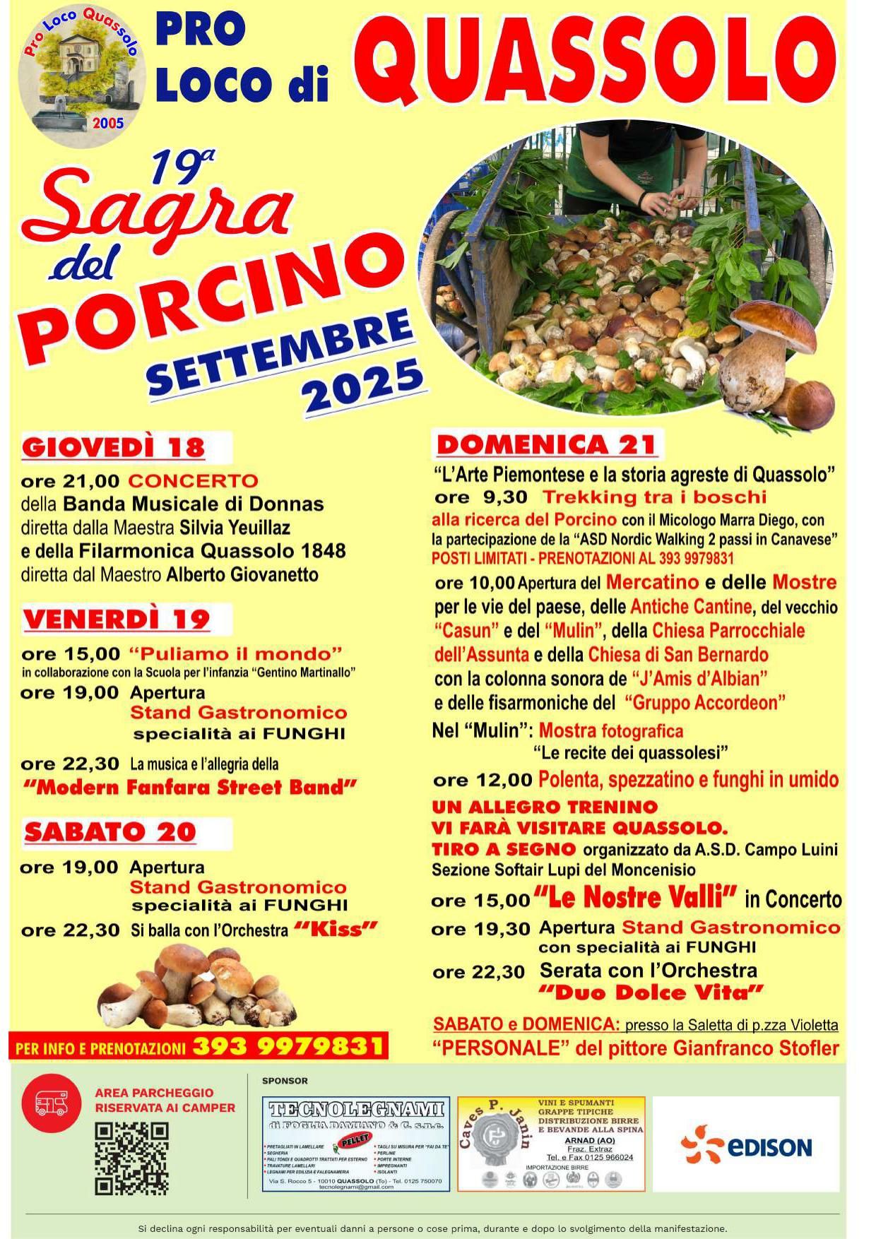 QUASSOLO - Sagra del porcino