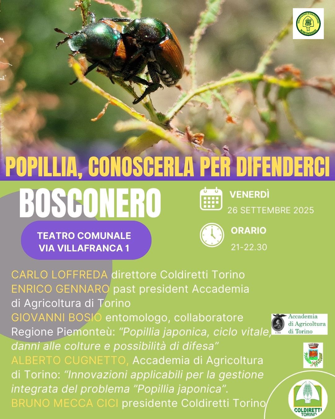 BOSCONERO - Popillia, conoscerla per difenderci