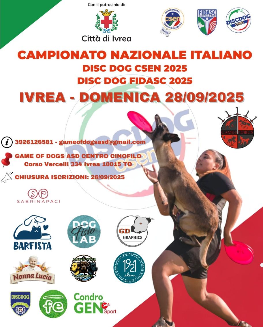 IVREA - Campionato Nazionale Discdog Csen e Fidasc