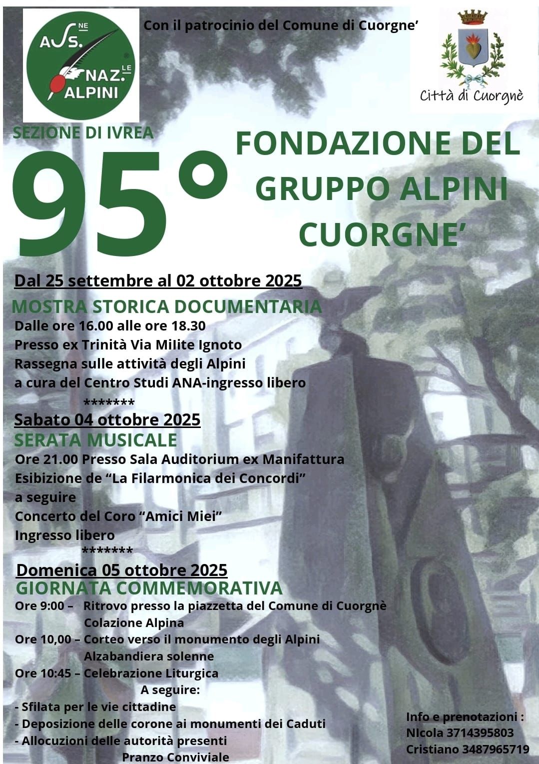 CUORGNE' - 95esimo di fondazione del Gruppo Alpini