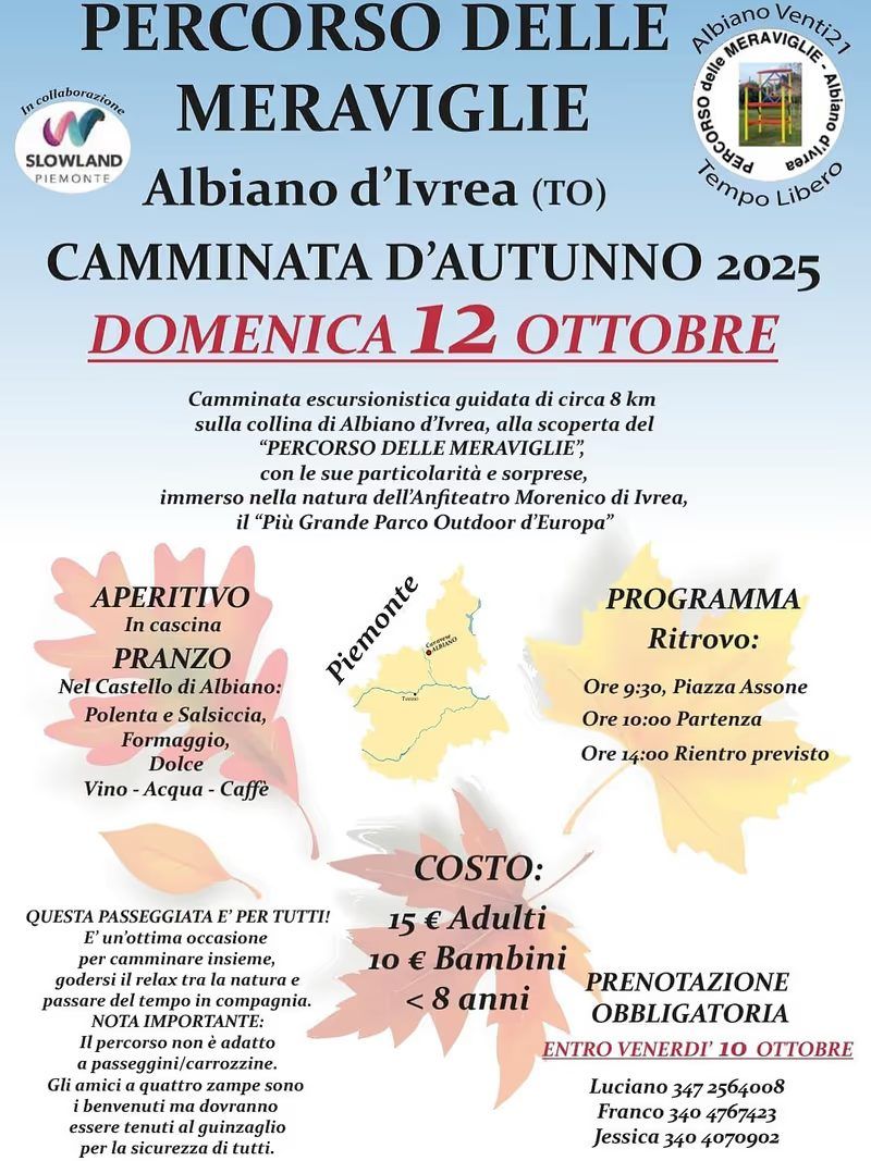 ALBIANO D'IVREA - Camminata d'autunno sul Percorso delle Meraviglie