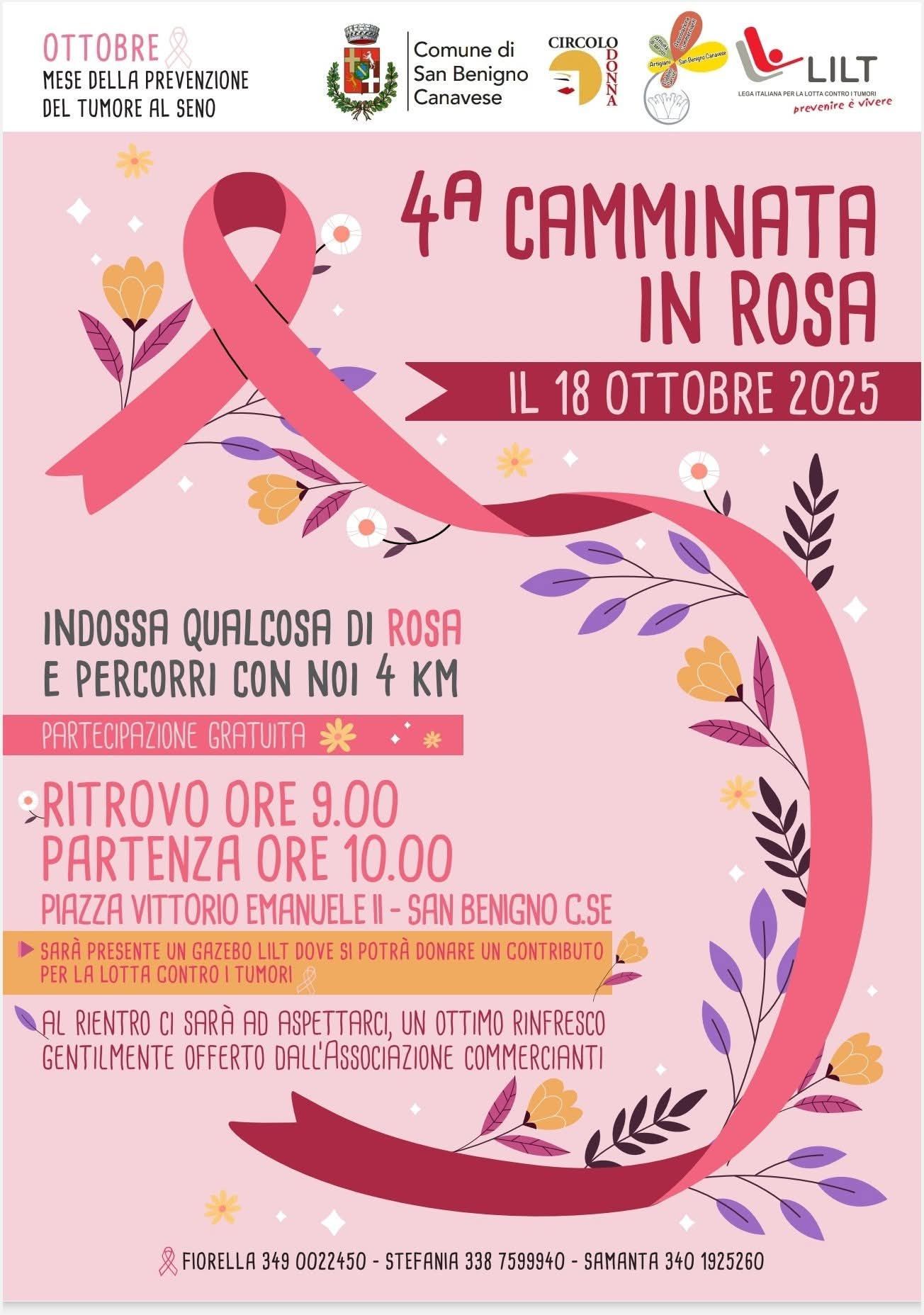 SAN BENIGNO CANAVESE - Camminata in rosa