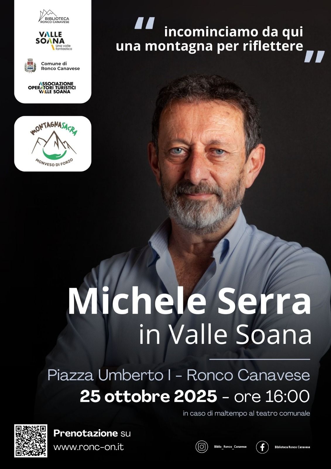 RONCO CANAVESE - Michele Serra in Valle Soana