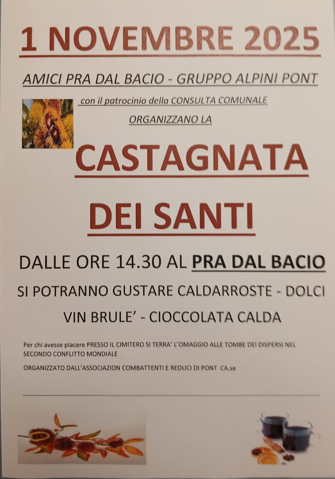 PONT CANAVESE - Castagnata dei Santi