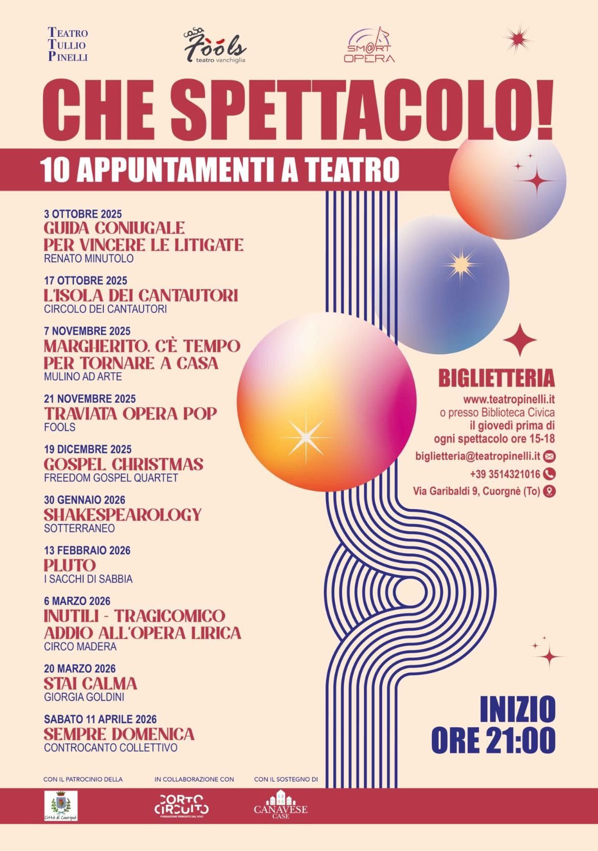CUORGNE' - Stagione teatrale del Teatro Pinelli