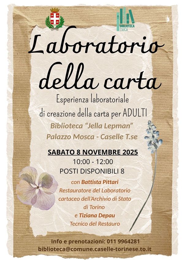 CASELLE - Laboratorio sulla carta per adulti