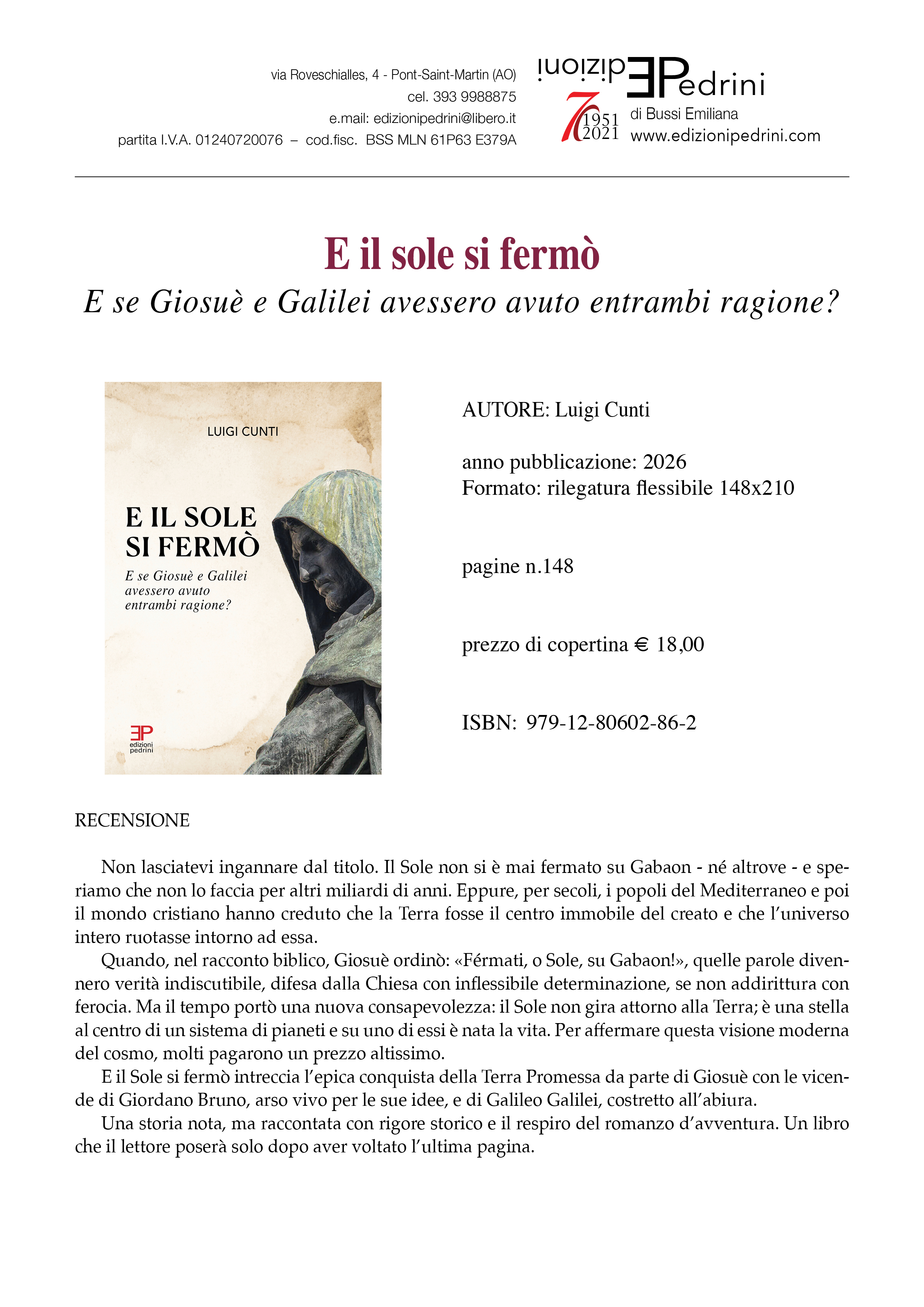 Presentazione del libro 'E il sole si fermò'
