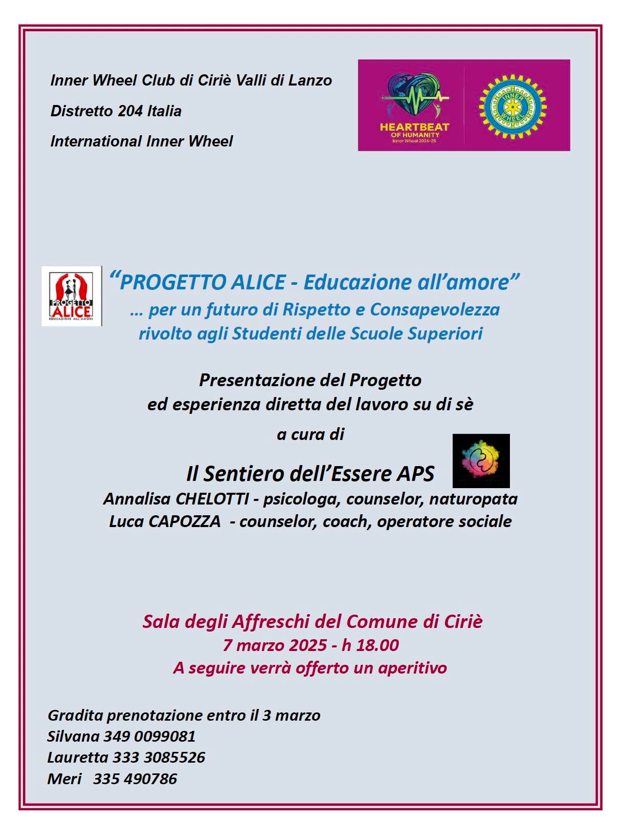 CIRIE' - Progetto Alice, educazione all'amor