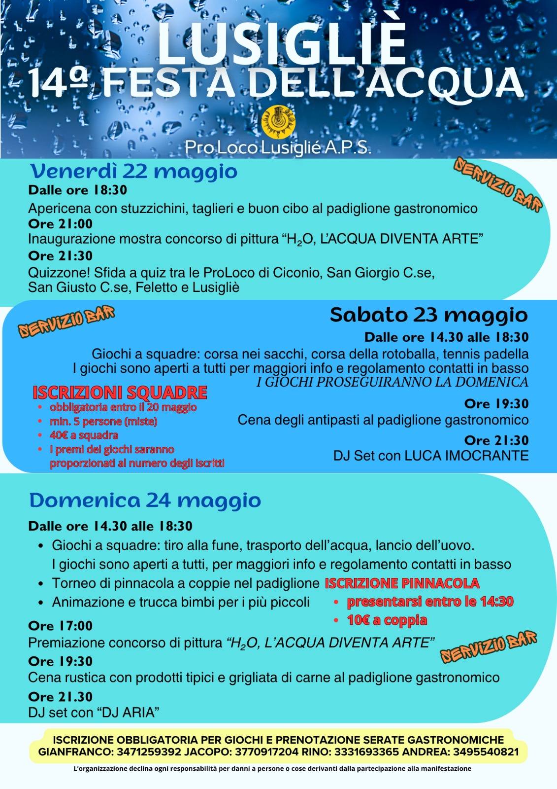14ª Festa dell'Acqua a Lusigliè