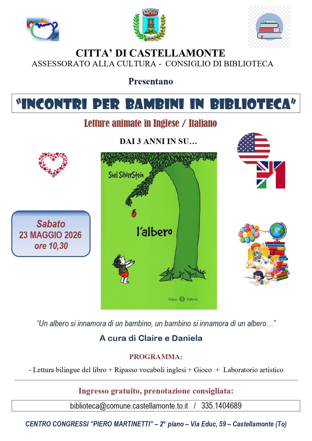 Incontri per bambini in Biblioteca