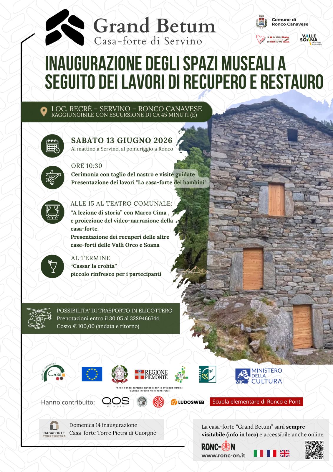 Inaugurazione Casa-forte 'Grand Betum' di Servino