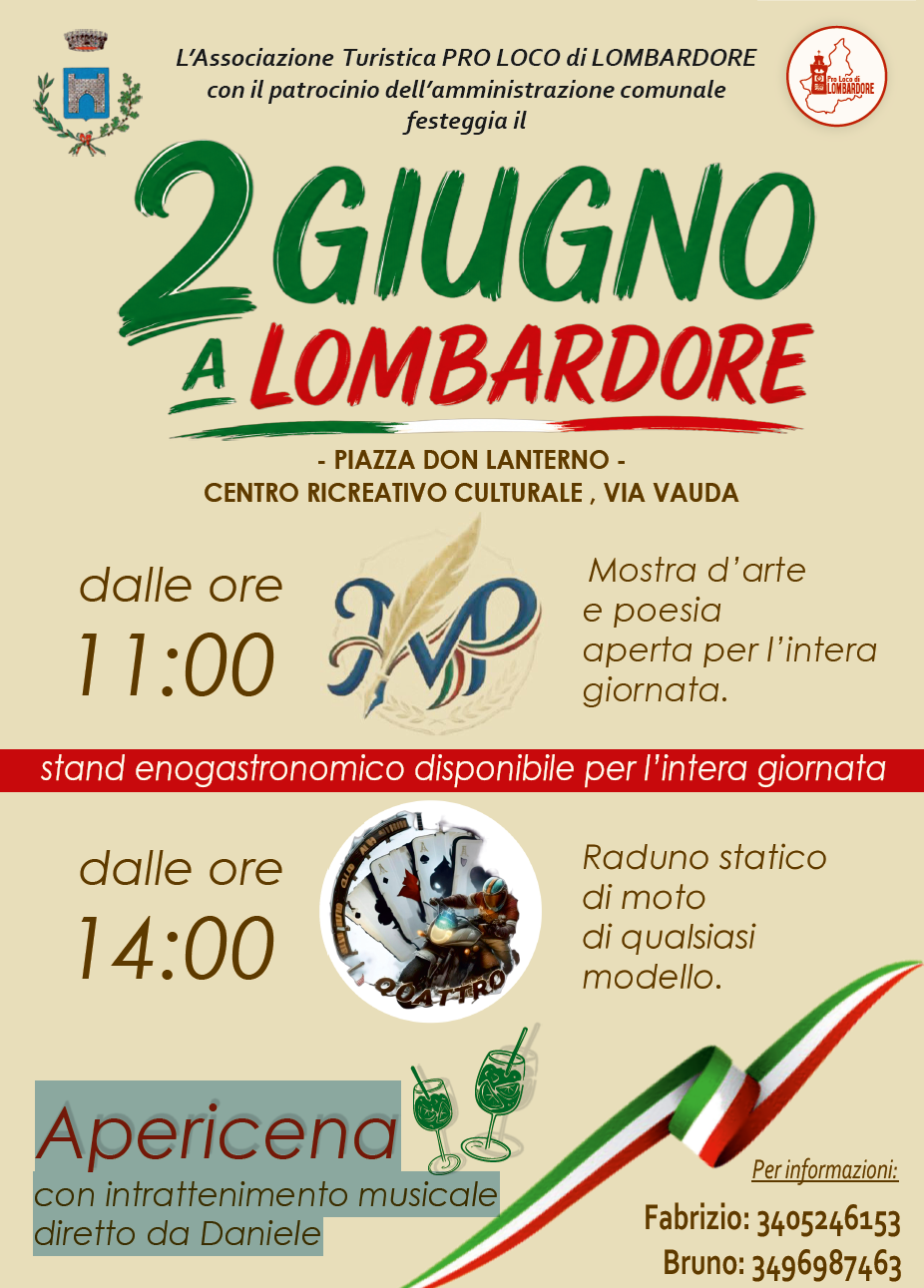2 GIUGNO a LOMBARDORE