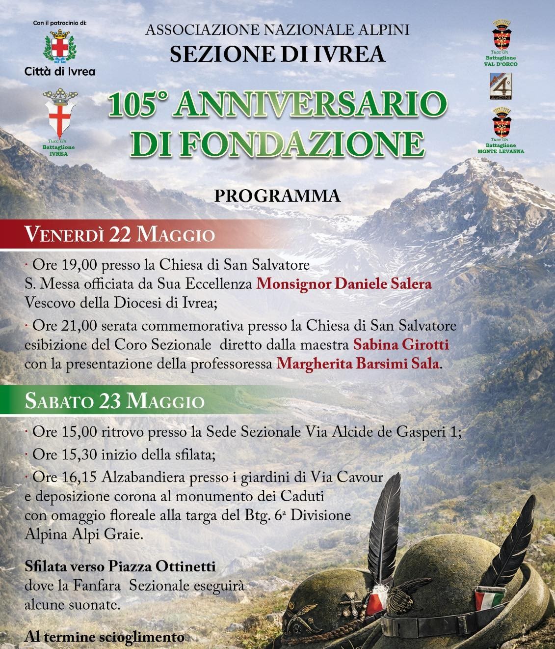105° Anniversario di Fondazione - Sezione di Ivrea