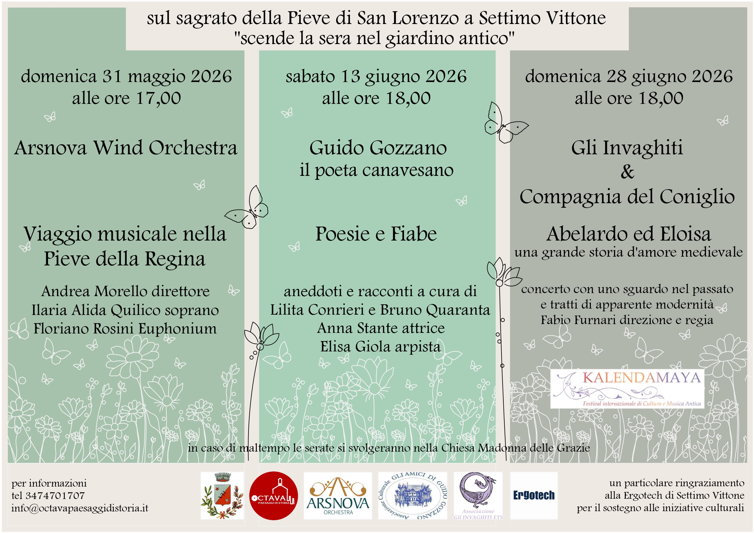 Scende la sera nel giardino antico