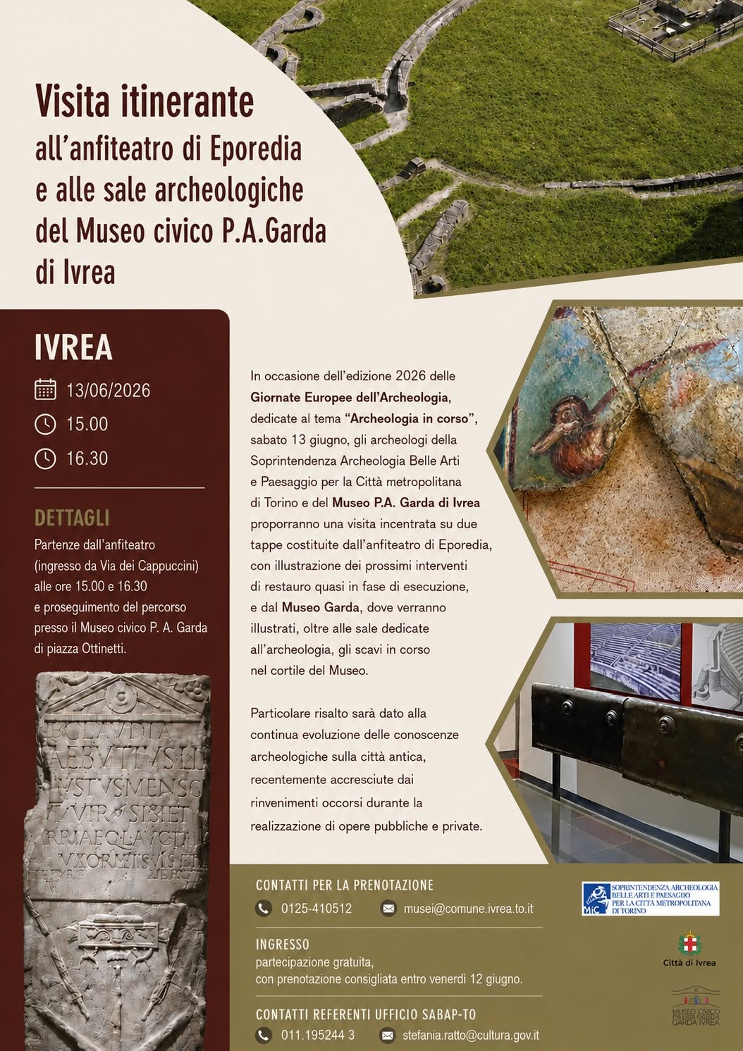Visita Itinerante all'Anfiteatro di Eporedia e Museo P.A. Garda