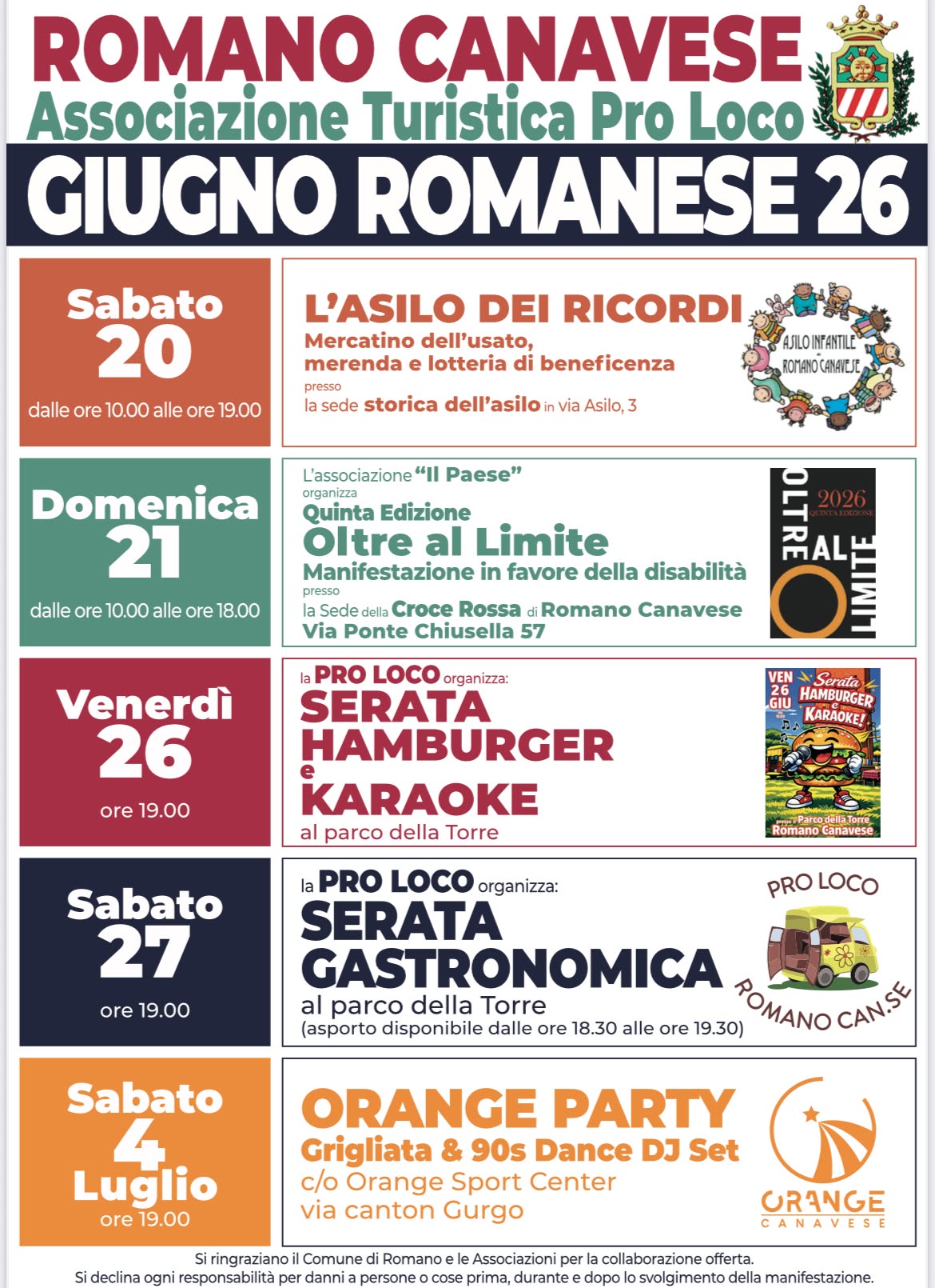 Giugno Romanese 26 - Eventi a Romano Canavese