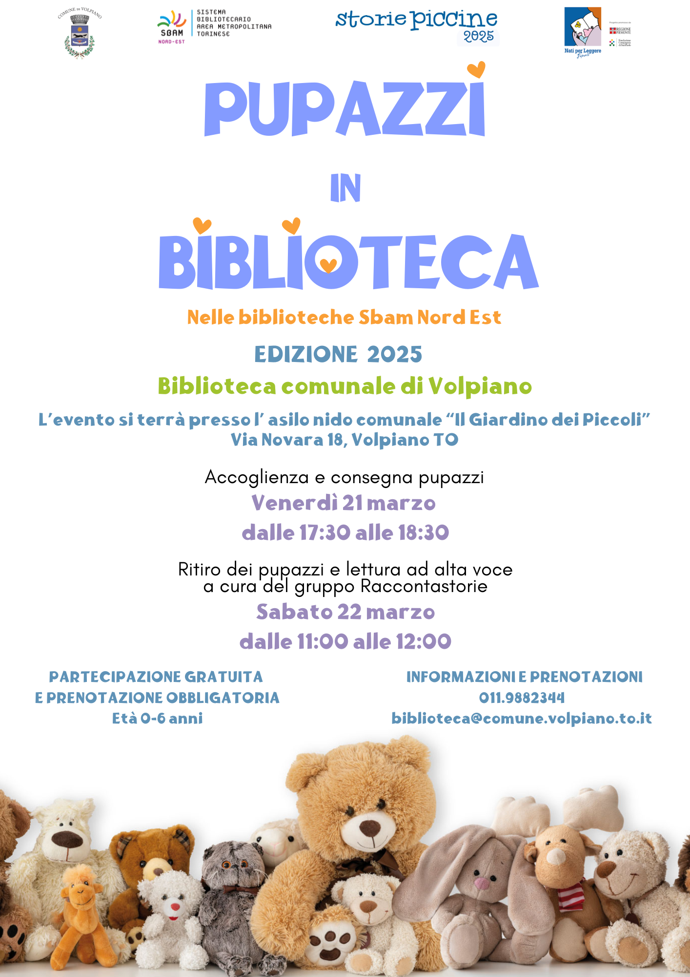 VOLPIANO - Pupazzi in biblioteca