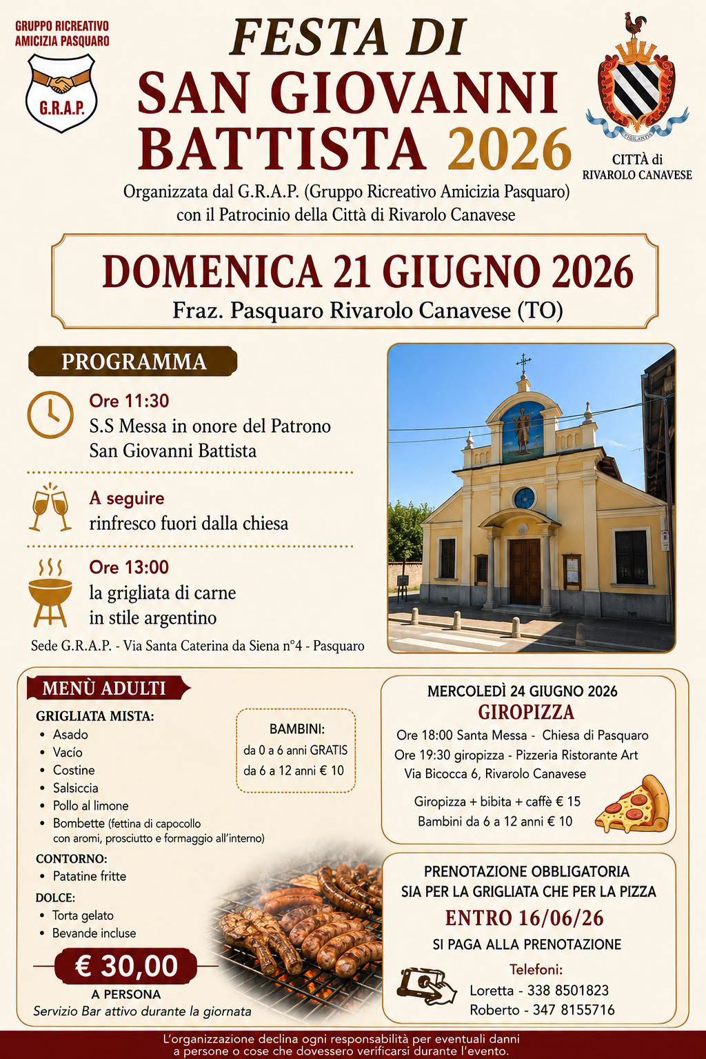 Festa Patronale di San Giovanni Battista 2026