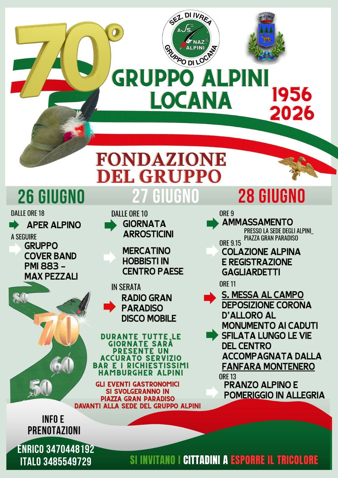 70° Anniversario del Gruppo Alpini Locana