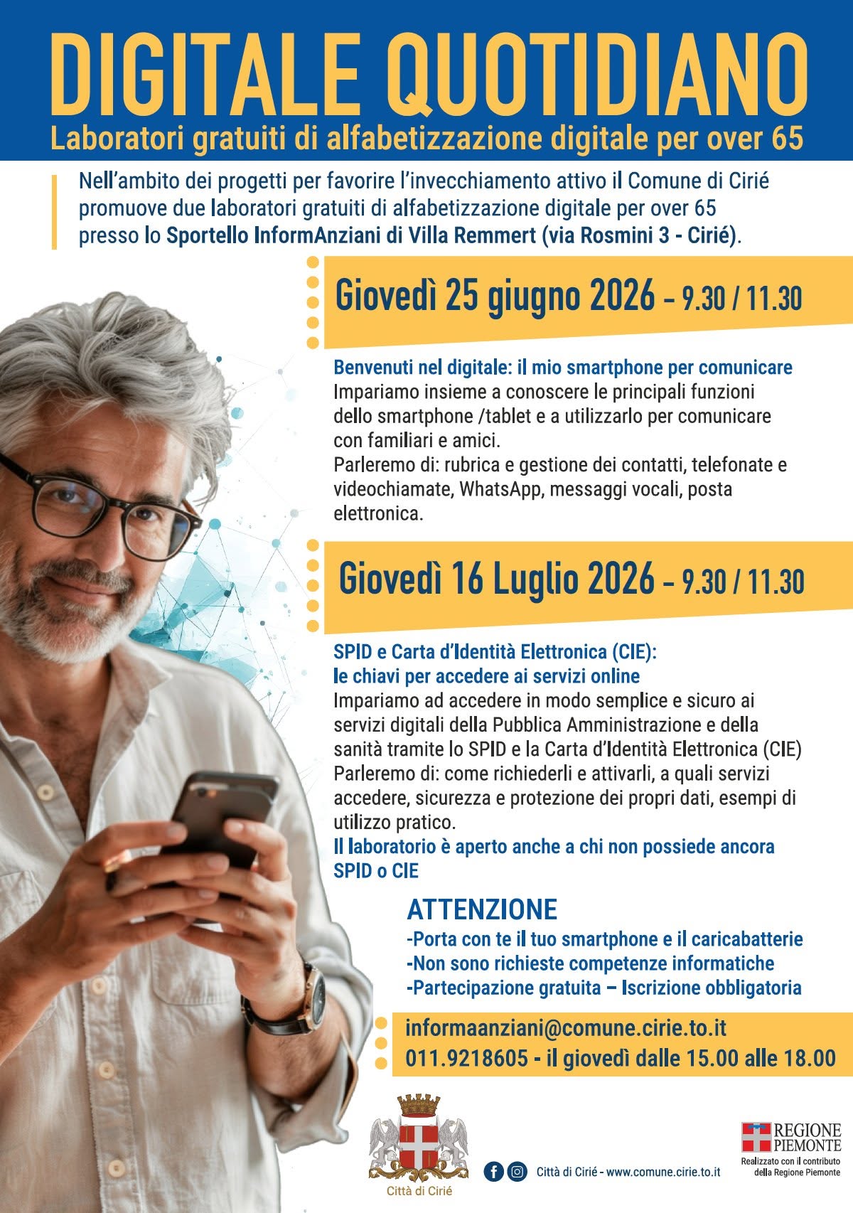 Digitale Quotidiano: Laboratori di alfabetizzazione per over 65