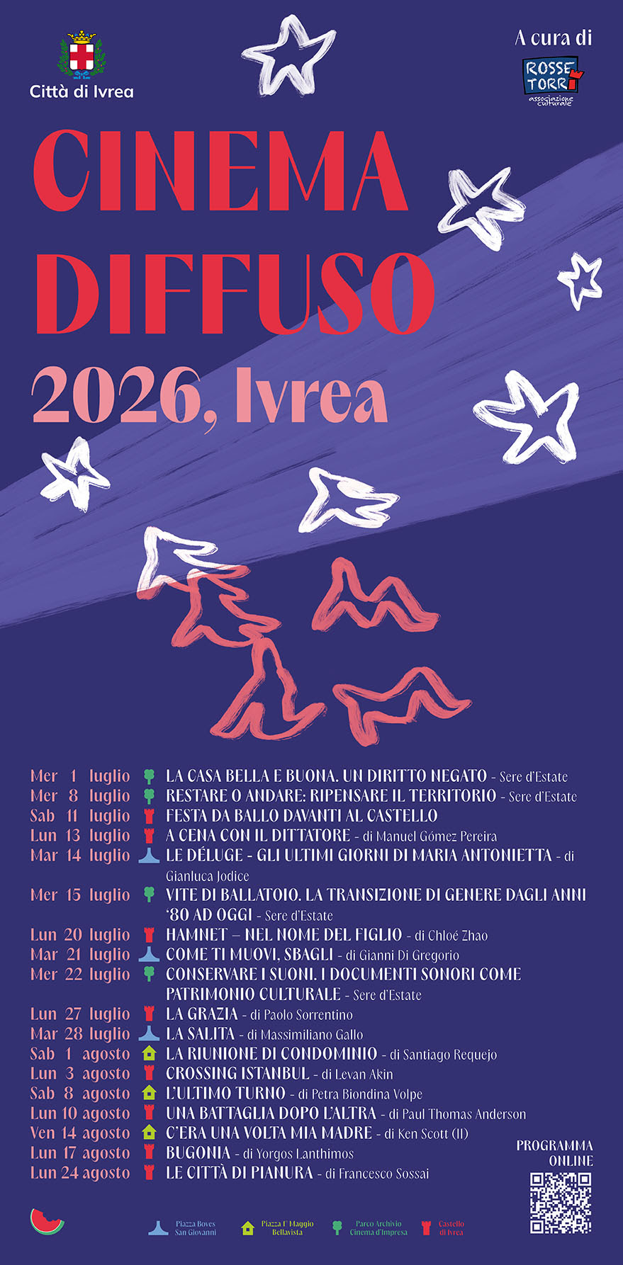 Cinema Diffuso 2026: Il grande schermo illumina Ivrea