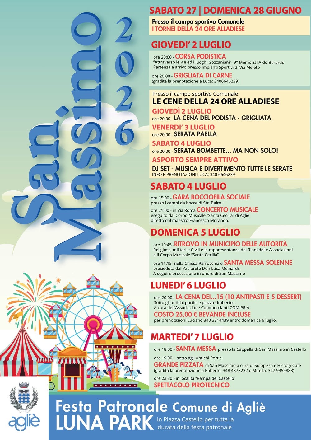 Festa di San Massimo 2026 ad Agliè