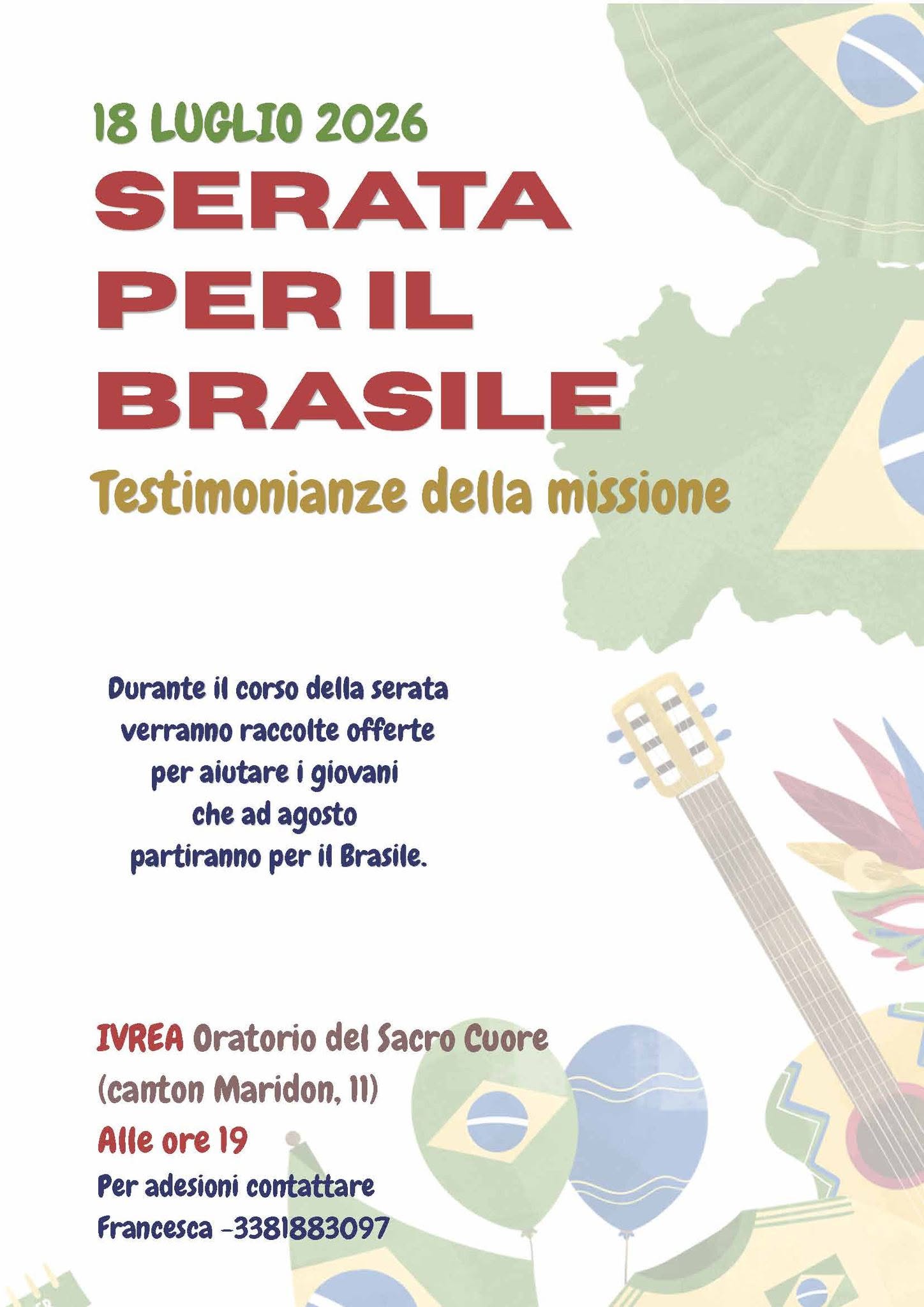 Serata per il Brasile: testimonianze della missione