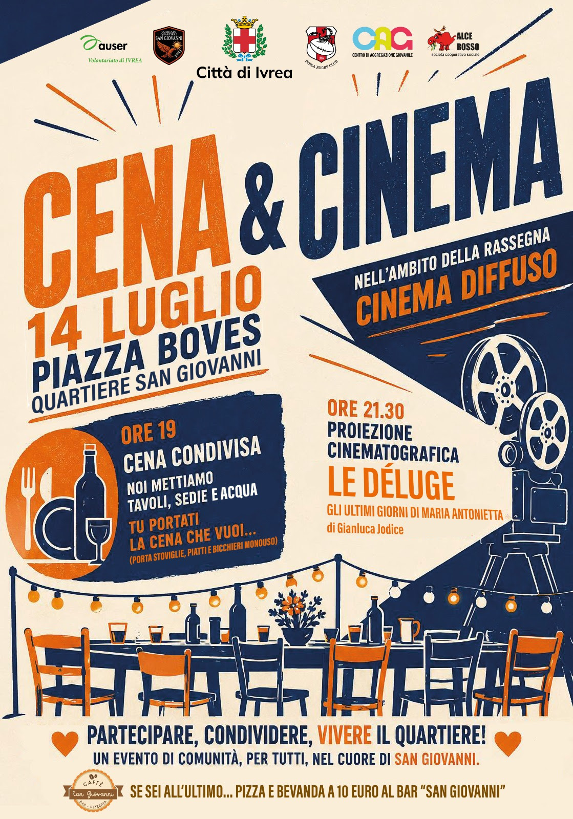 Cena e Cinema: Un Evento nel Cuore del Quartiere San Giovanni