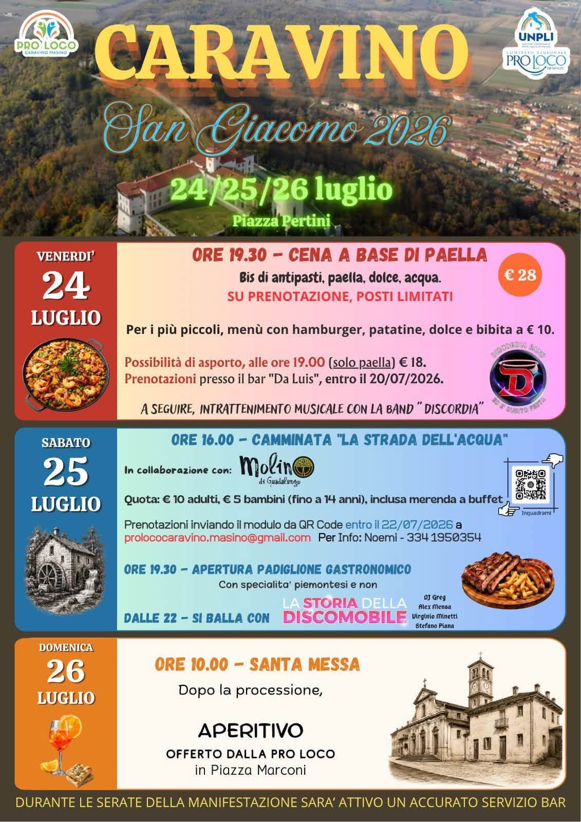 Festa di San Giacomo 2026 a Caravino