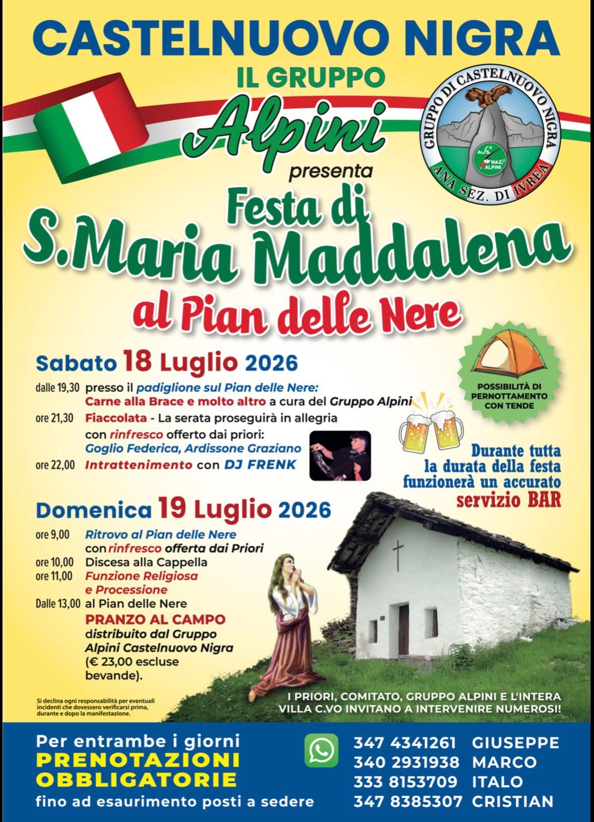 Festa di S. Maria Maddalena al Pian delle Nere
