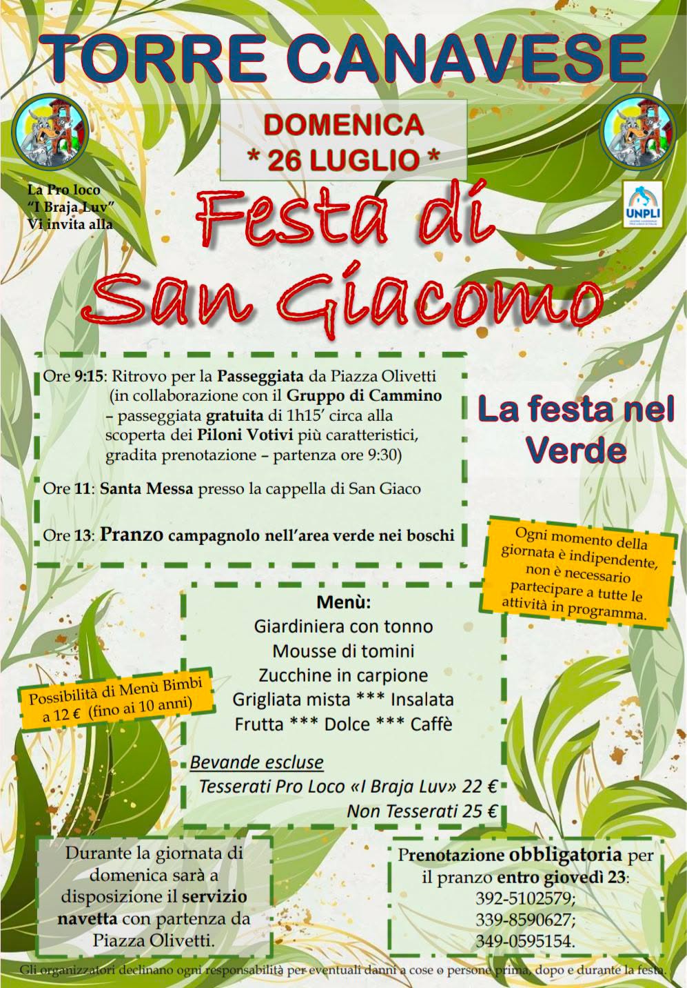 Festa di San Giacomo 2026