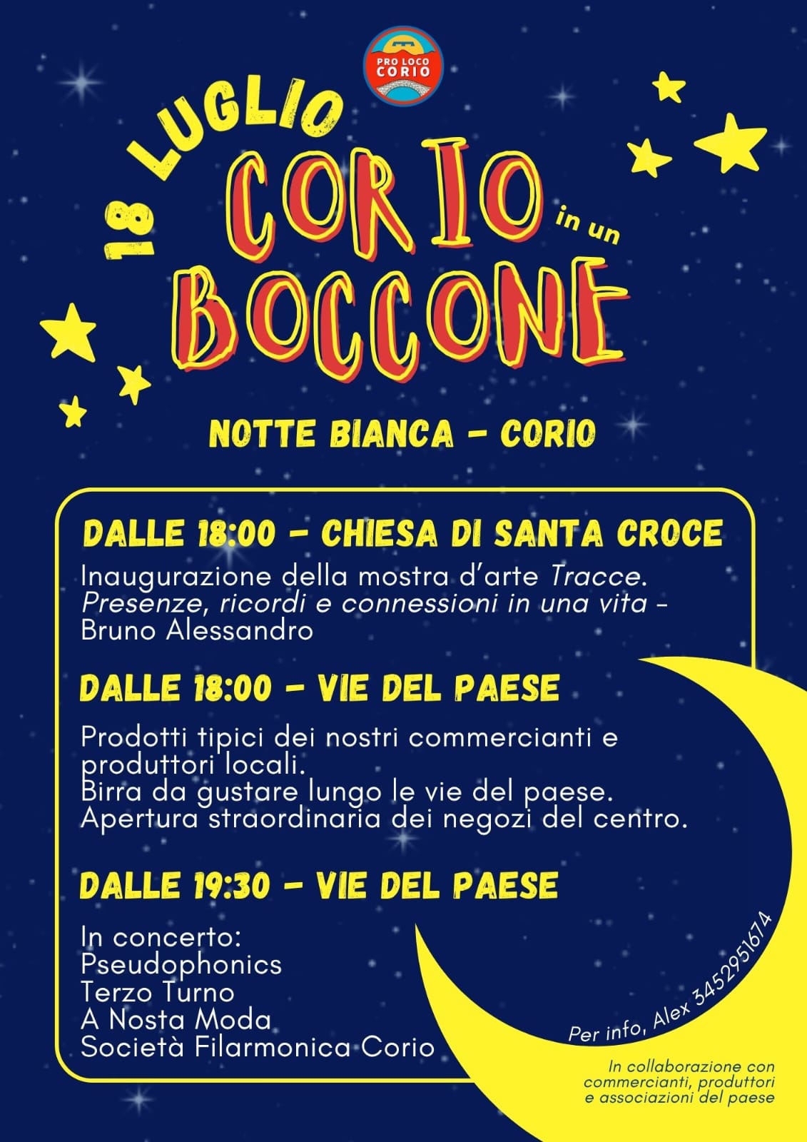 Notte bianca - Corio in un boccone