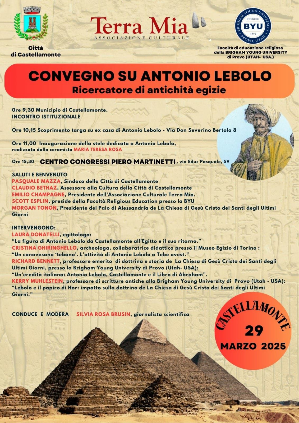 CASTELLAMONTE - Convegno su Antonio Lebolo