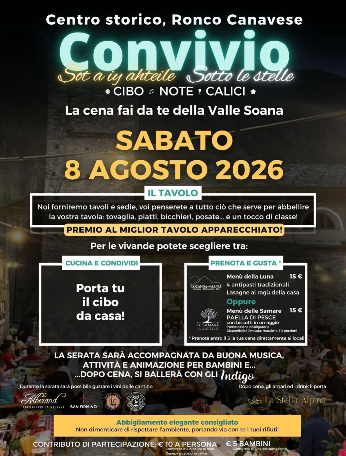 Convivio – Sot a iy ahteile | Sotto le stelle