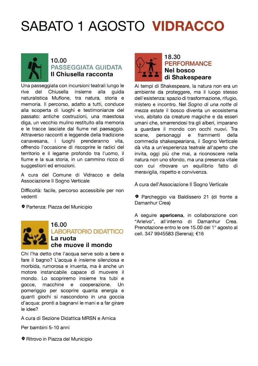 Cinemambiente in Valchiusella a Vidracco