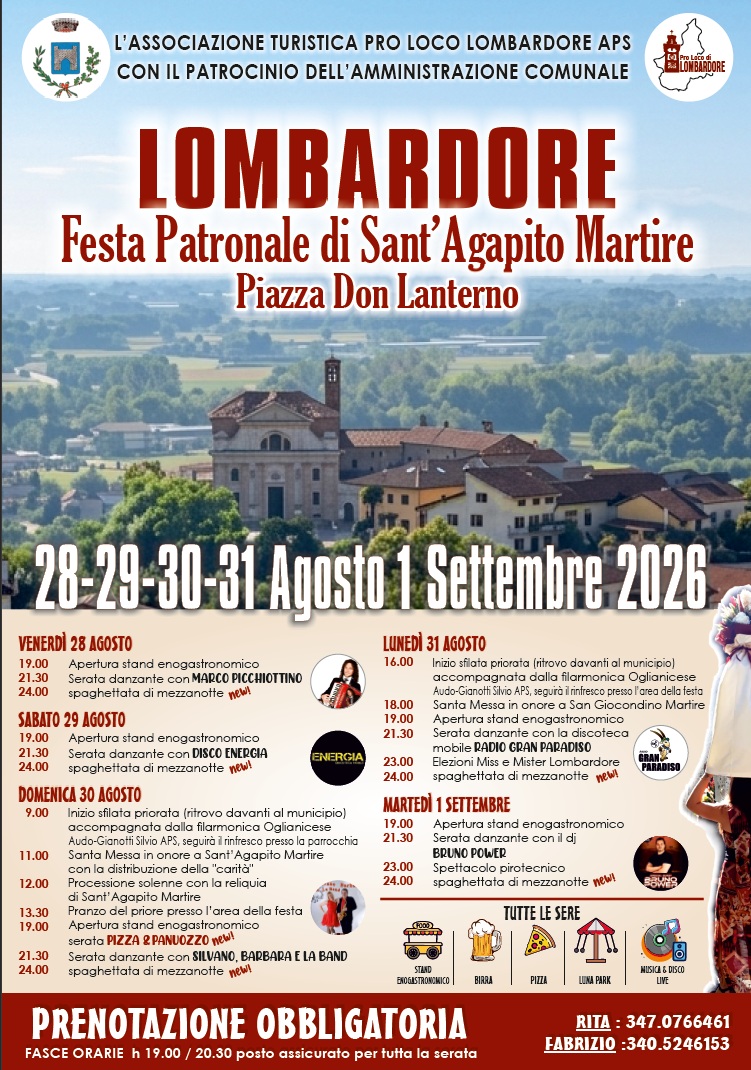 Festa Patronale di Sant’Agapito Martire Lombardore