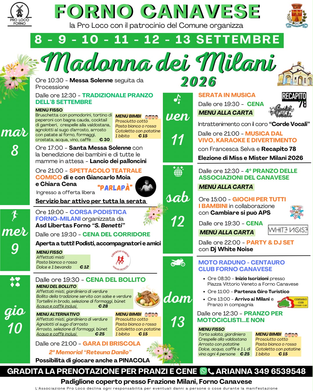 Festa Madonna dei Milani 2026