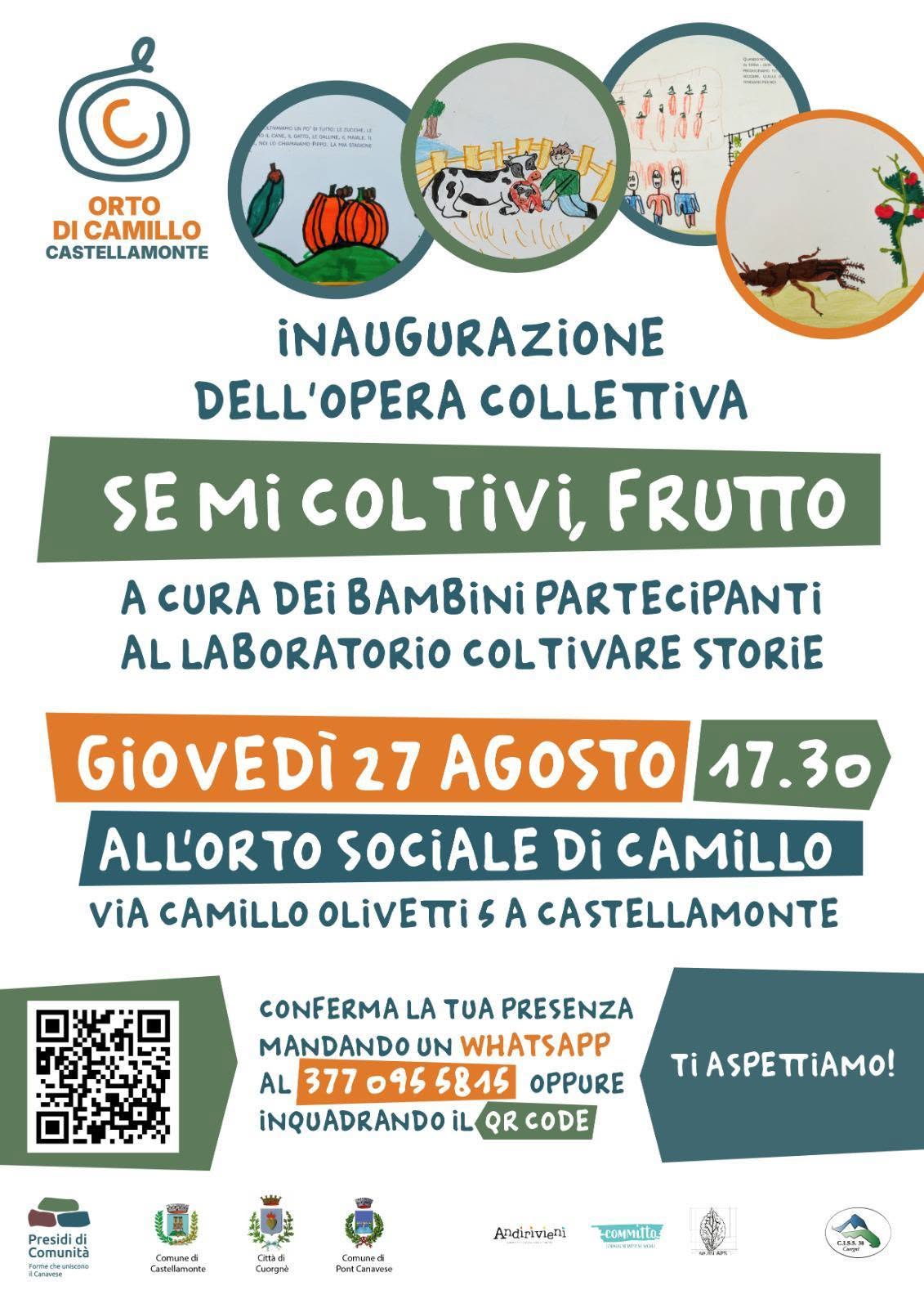 Inaugurazione dell'opera collettiva "Se mi coltivi, frutto"