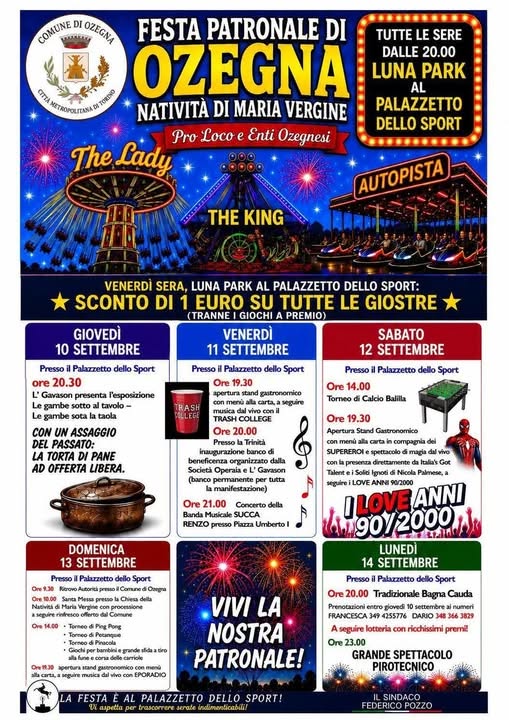 Festa Patronale di Ozegna - Natività di Maria Vergine