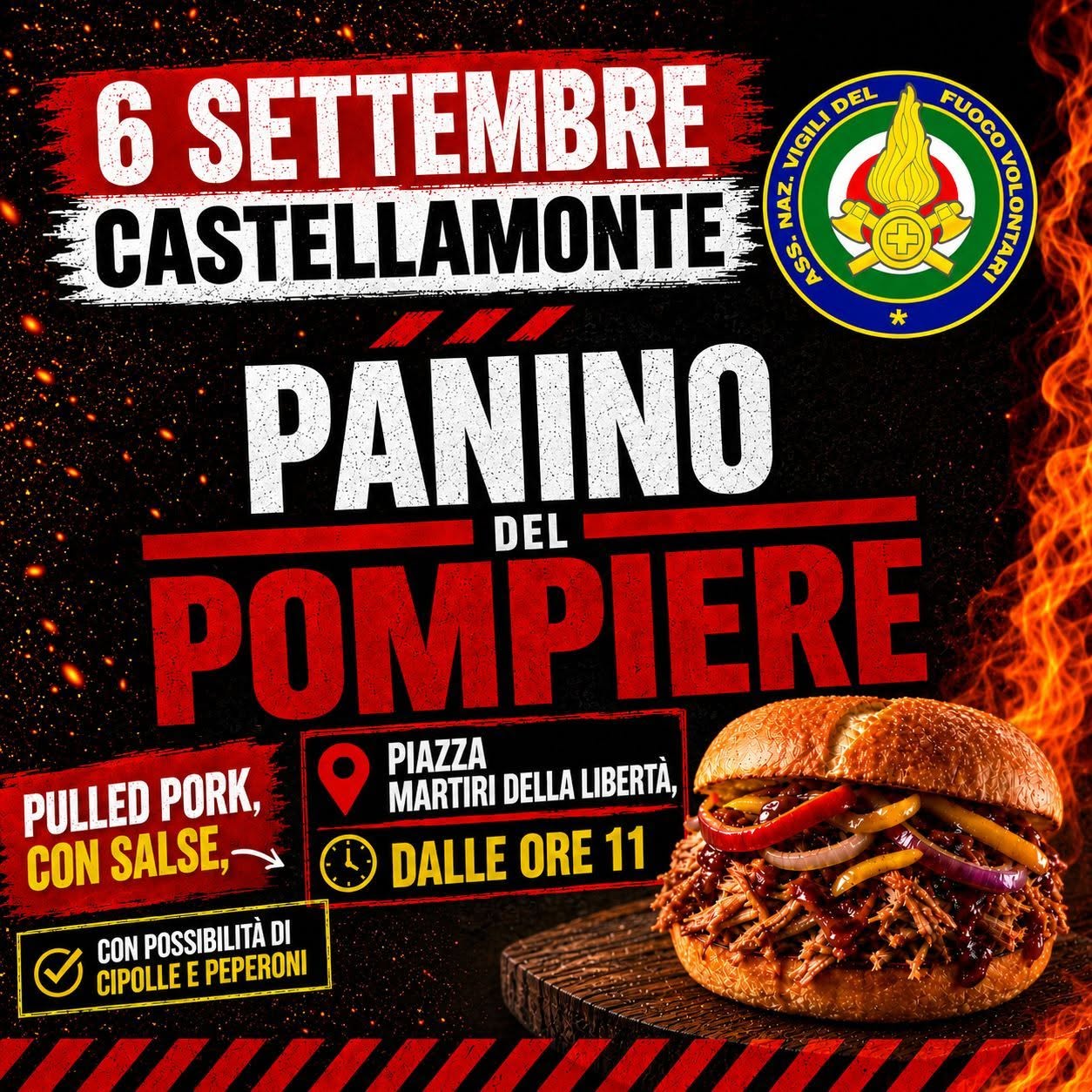 Panino del Pompiere a Castellamonte