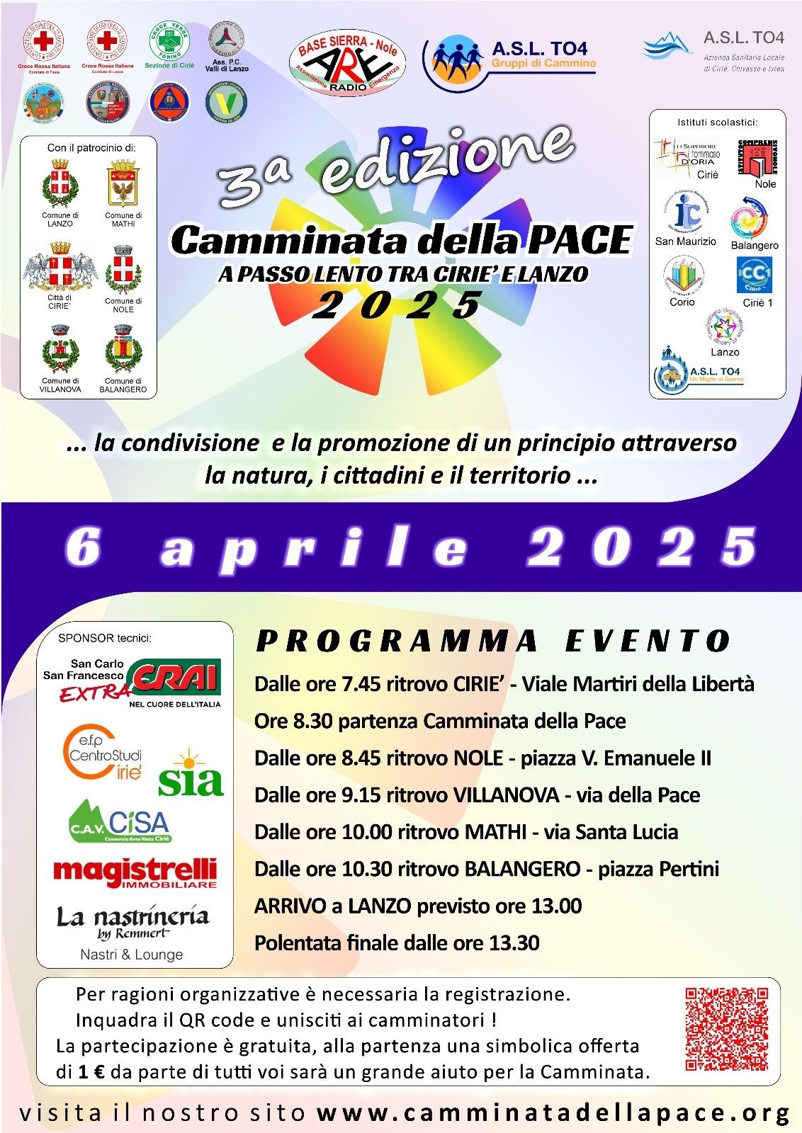 CIRIE' - Camminata della Pace a passo lento tra Ciriè e Lanzo