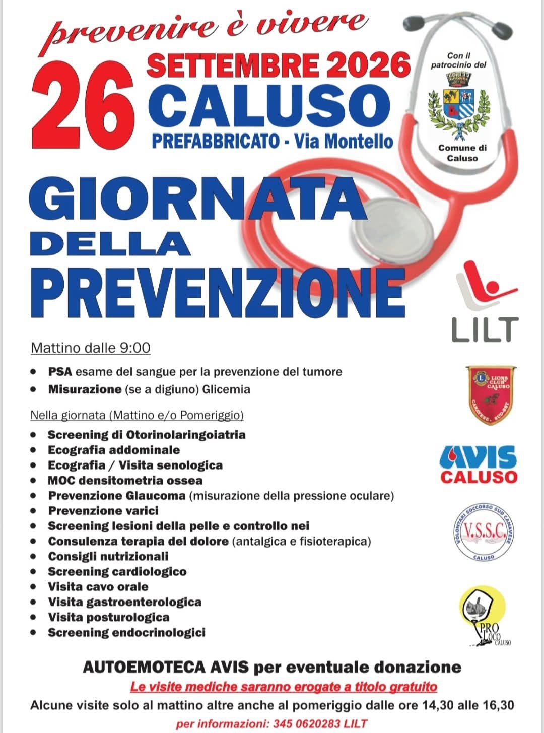 Giornata della Prevenzione a Caluso