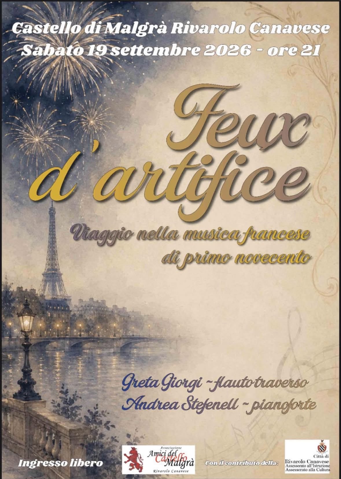 Feux d'Artifice: Flauto traverso e pianoforte al Castello Malgrà