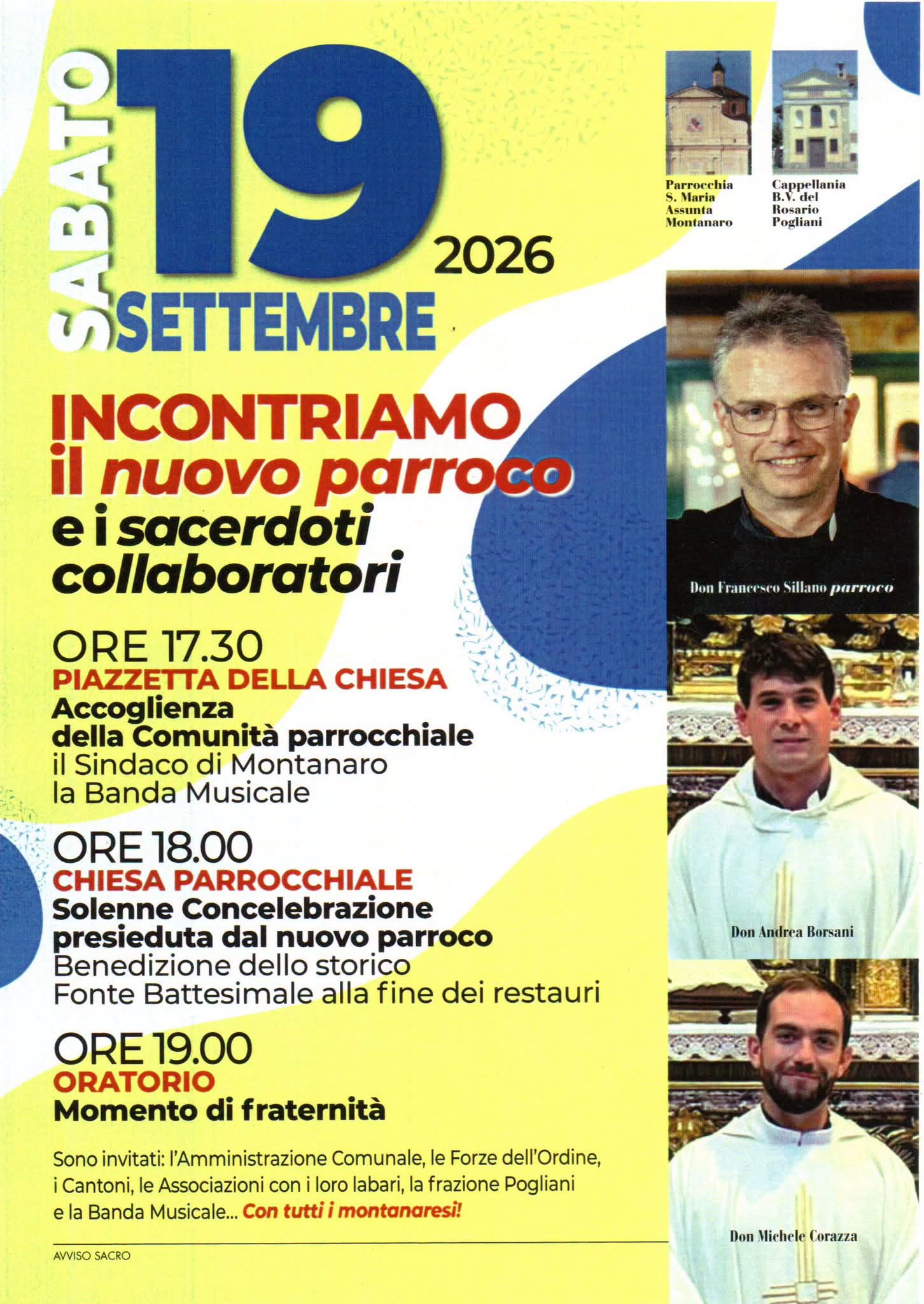 Incontriamo il nuovo parroco e i sacerdoti collaboratori